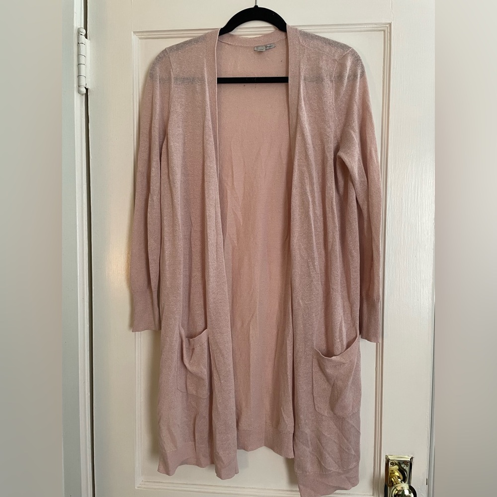 Halogen Long Cardigan-pink